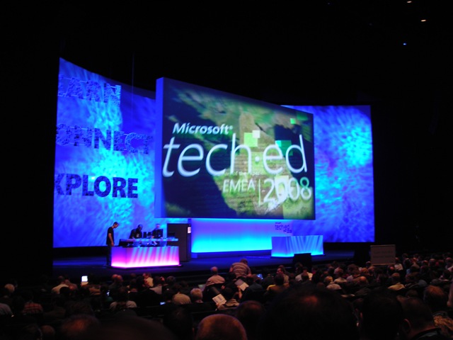 The Tech Ed stage - waiting for the keynote