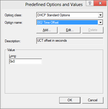dhcp options add