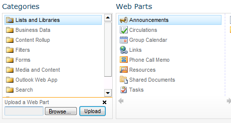 upload a web part