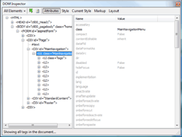 The Webhelper DOM Inspector